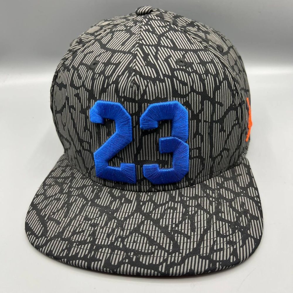 Air Jordan 23 Hat Men Black Cement Elephant Jumpman Snap Back Cap Photo Reel